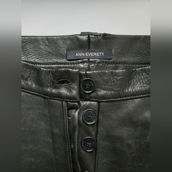 Ann Everett Leather Barrel Pant - Picture 4 of 8